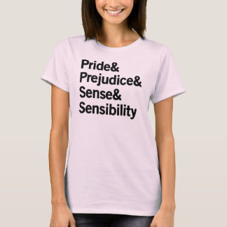 Camiseta Orgullo y perjuicio y sentido y sensibilidad
