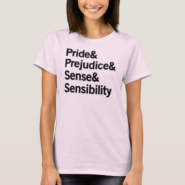 Camiseta Orgullo y perjuicio y sentido y sensibilidad (Anverso)
