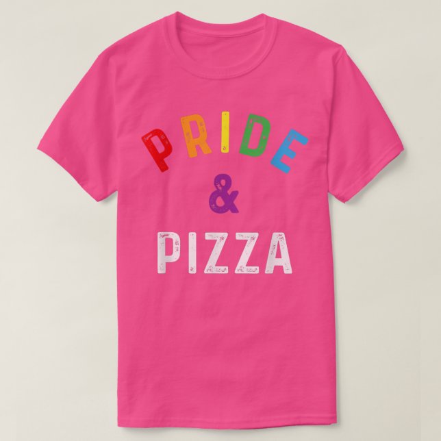Camiseta Orgullo y pizza Lgbt Lgbtq Orgullo Gay Bandera Arc (Diseño del anverso)