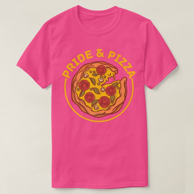 Camiseta Orgullo y pizza Lgbt Orgullo Gay Bandera Arcoiris  (Diseño del anverso)