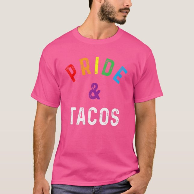 Camiseta Orgullo y tacos Lgbt Lgbtq Orgullo Gay Bandera Arc (Anverso)