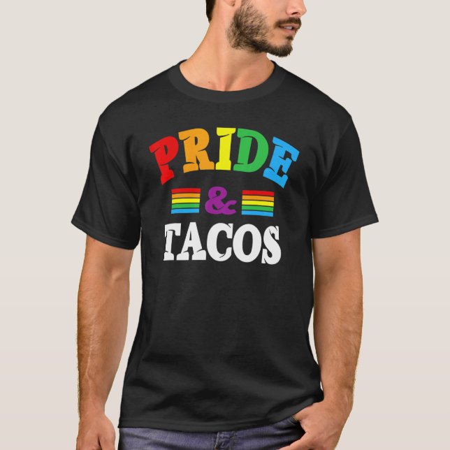 Camiseta Orgullo y tacos Lgbt Lgbtq Orgullo Gay Bandera Arc (Anverso)