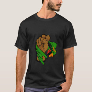 Camiseta Orgullo Zambiano Puño Orgulloso Bandera Zambiana Z