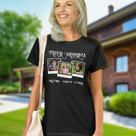 Camiseta Orgullosa Abuela 3 Día de la Madre de instantáneas