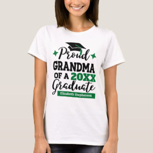 Camiseta Orgullosa abuela de 2022 graduada de tassel verde