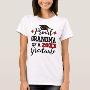 Camiseta Orgullosa abuela de 2022 graduada tassel rojo negr