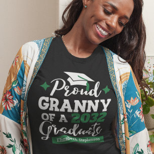 Camiseta Orgullosa abuela de 2023 graduada de tassel verde 