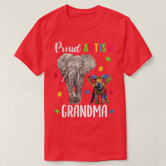 Camiseta Orgullosa abuela de autismo, divertida mujer consc (Diseño del anverso)