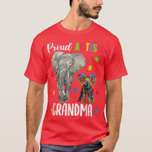 Camiseta Orgullosa abuela de autismo, divertida mujer consc