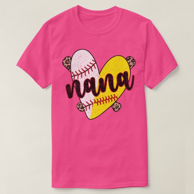 Camiseta Orgullosa abuela de béisbol de béisbol  (Diseño del anverso)