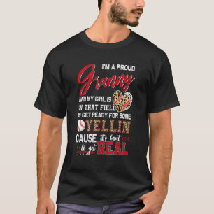 Camiseta Orgullosa Abuela De Béisbol Familia De Béisbol
