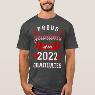 Camiseta Orgullosa abuela de dos graduados en 2022
