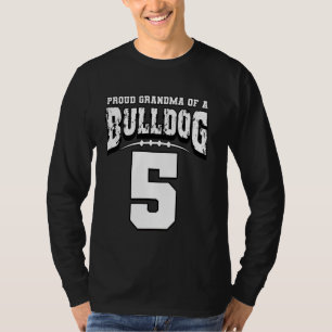 Camiseta Orgullosa Abuela De Fútbol De Bulldog De Jugador 5