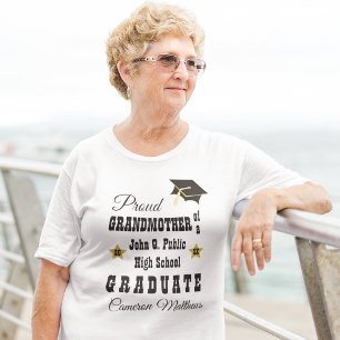 Camiseta Orgullosa abuela de graduación de nombre de gradua