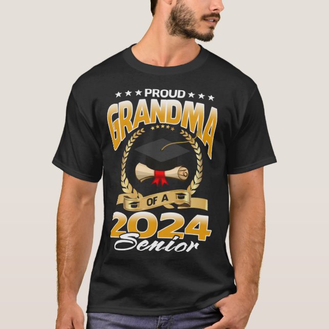 Camiseta Orgullosa Abuela De Graduación Superior 2024 2024 (Anverso)