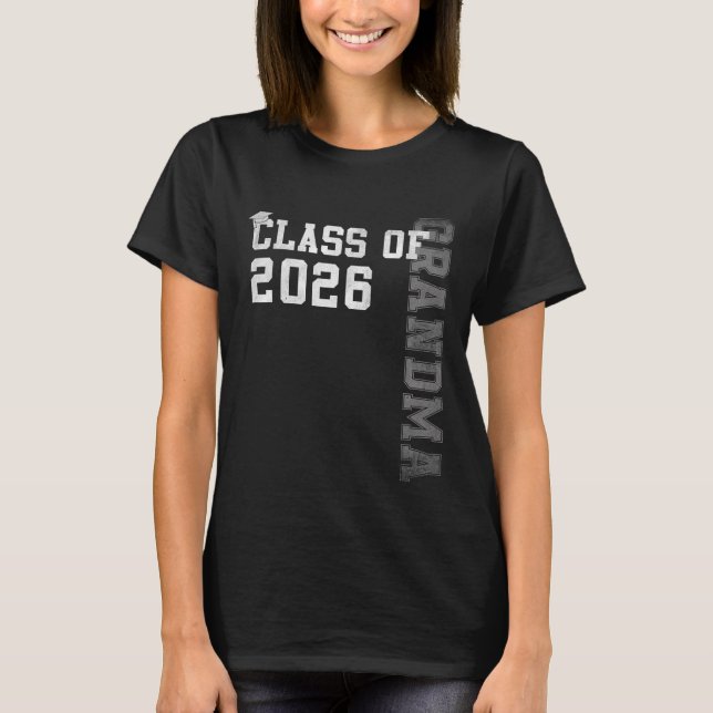 Camiseta Orgullosa Abuela De Graduado Superior 2026 En 2026 (Anverso)