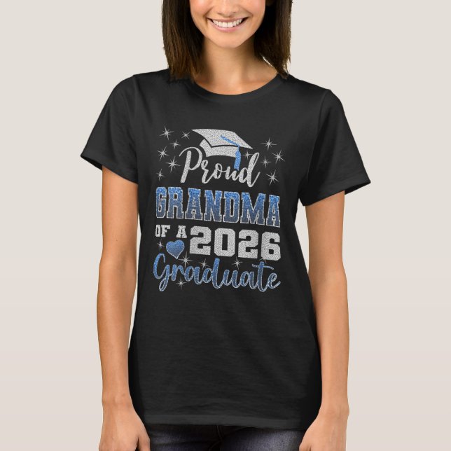 Camiseta Orgullosa abuela de la familia de graduados de 202 (Anverso)