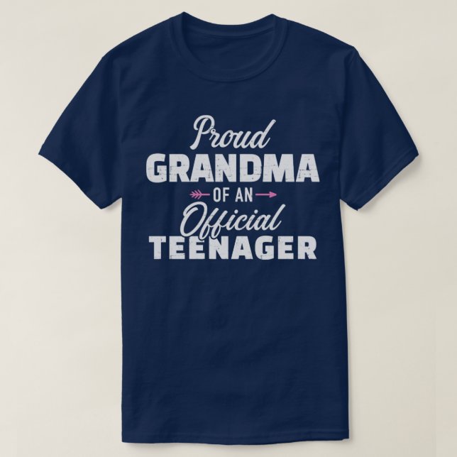 Camiseta Orgullosa abuela de un adolescente de 13 años (Diseño del anverso)