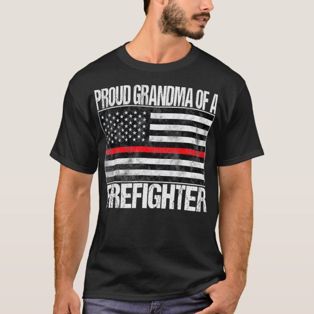 Camiseta Orgullosa abuela de un bombero (Anverso)