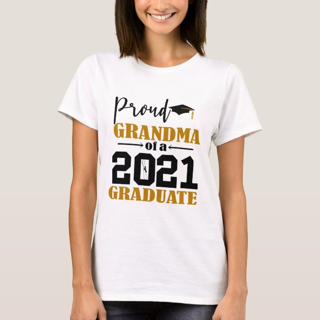 Camiseta Orgullosa abuela de un graduado de 2021 (Anverso)