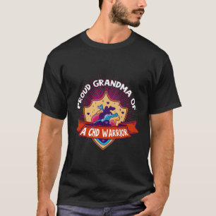 Camiseta Orgullosa Abuela De Un Guerrero Chico Anatómico