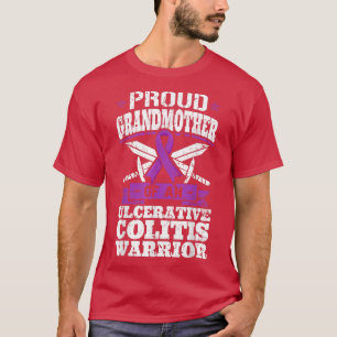 Camiseta Orgullosa Abuela De Un Guerrero De La Colitis Ulce