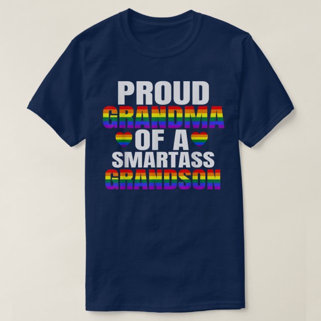 Camiseta Orgullosa Abuela De Un Hijo Gay Inteligente Gay Ga (Diseño del anverso)
