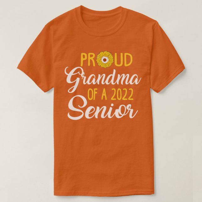 Camiseta Orgullosa abuela de un senior de 2022 (Diseño del anverso)