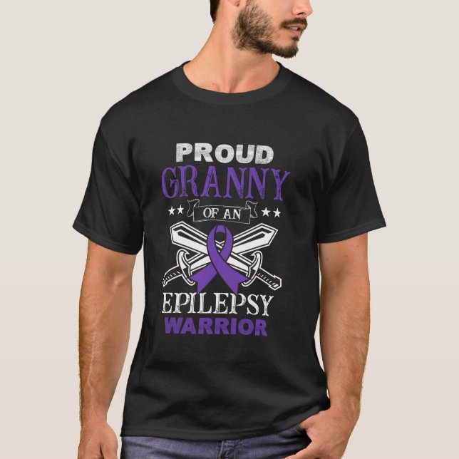 Camiseta Orgullosa Abuela De Una Epilepsia De Matchin De Fa (Anverso)