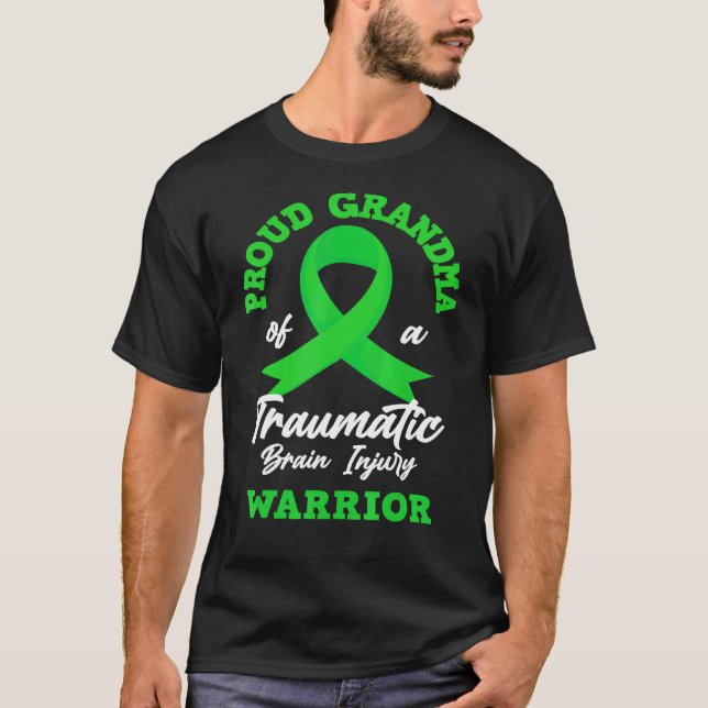 Camiseta Orgullosa Abuela De Una Lesiones Cerebrales Traumá (Anverso)