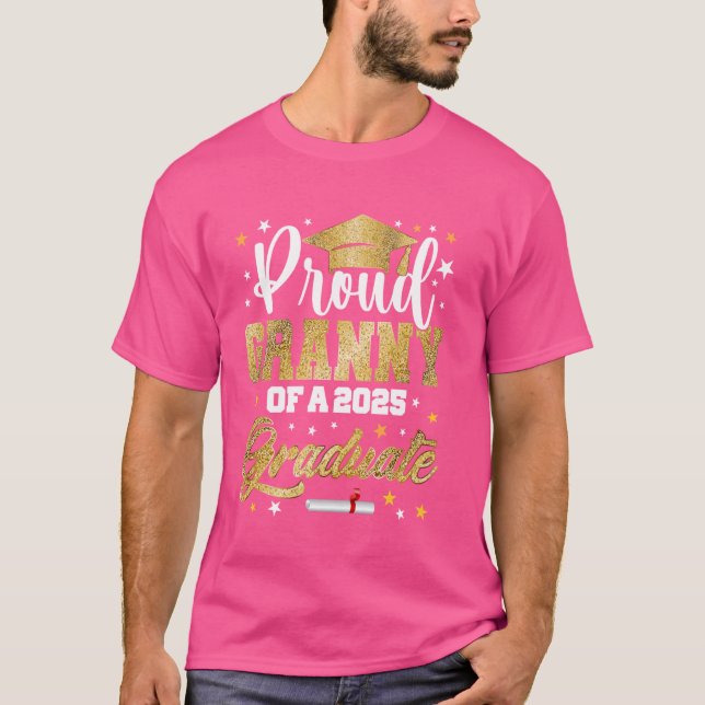 Camiseta Orgullosa abuela del colegio de graduados de 2025 (Anverso)