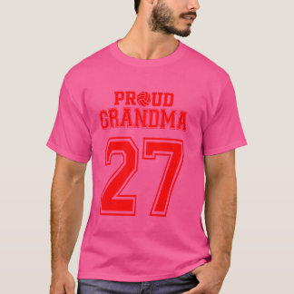Camiseta Orgullosa abuela número 27 R de voleibol