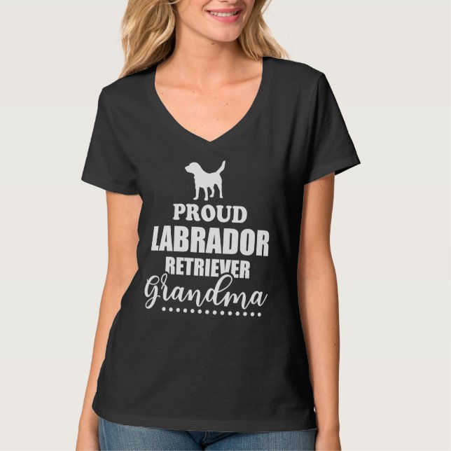 Camiseta Orgullosa abuela recuperadora de labrador (Anverso)