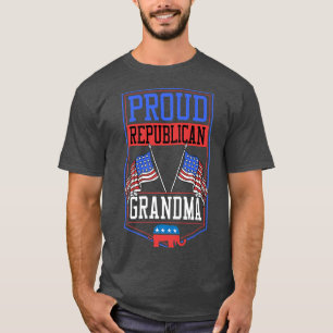 Camiseta Orgullosa abuela republicana patriota soy conserva