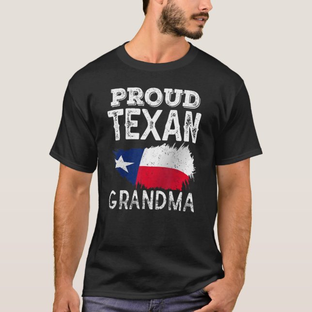 Camiseta Orgullosa abuela texana Patriótica Texas Orgullo C (Anverso)