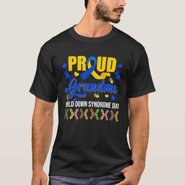 Camiseta Orgullosa alarma de síndrome de Down World (Anverso)
