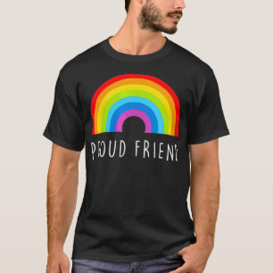 Camiseta Orgullosa amiga LGBTQ aliada orgullo gay VNeck1
