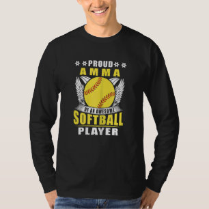 Camiseta Orgullosa Amma de un increíble jugador de sóftbol 