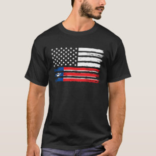 Camiseta Orgullosa Bandera Americana Liberiana Herencia de 