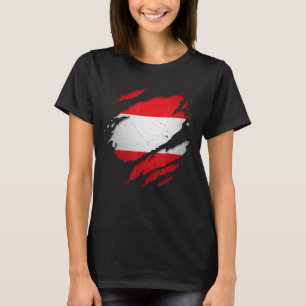 Camiseta Orgullosa bandera austríaca destrozada por Austria