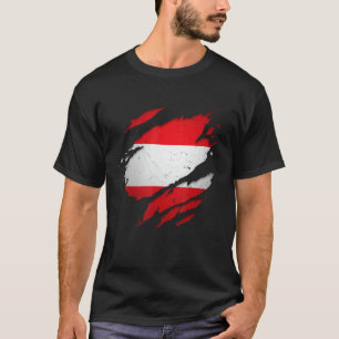 Camiseta Orgullosa bandera austríaca destrozada por Austria