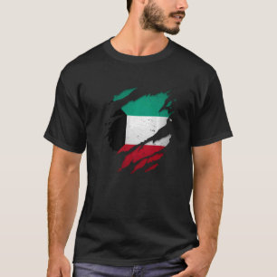 Camiseta Orgullosa bandera de Kuwait destrozada por Kuwait