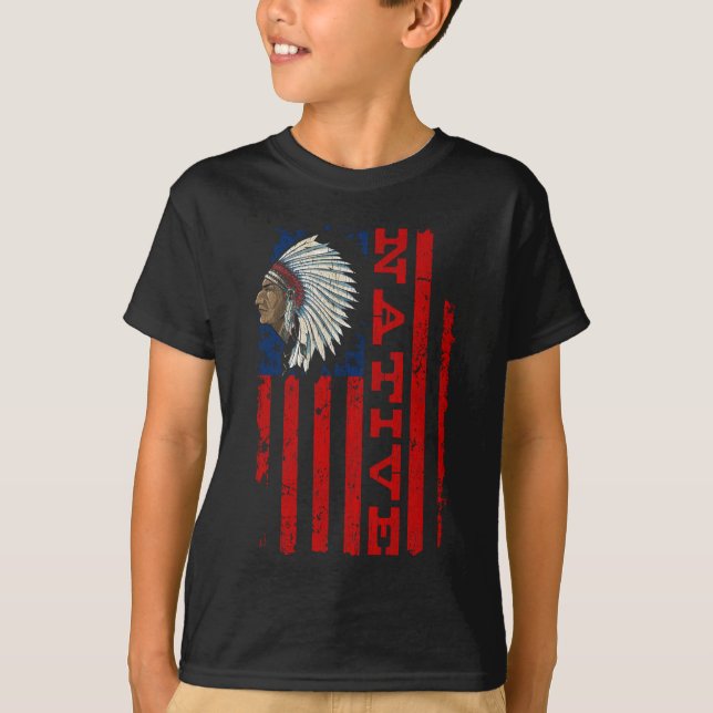 Camiseta Orgullosa bandera del Día de los Nativos Americano (Anverso)