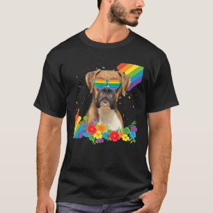 Camiseta Orgullosa bandera del Orgullo Gay del Boxer Gay LG