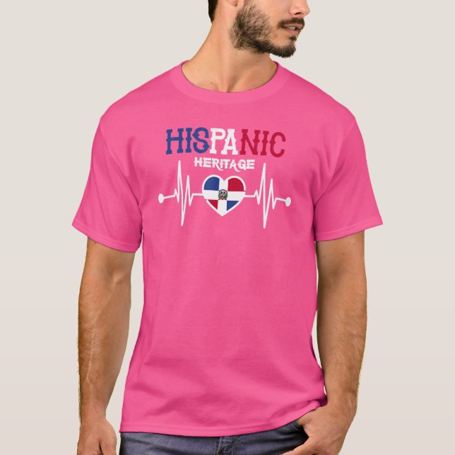 Camiseta Orgullosa bandera dominicana hispánica de Repúblic (Anverso)