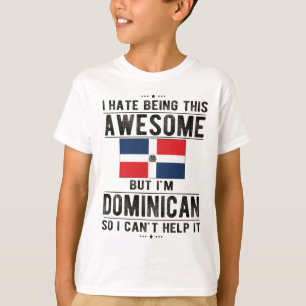 Camiseta Orgullosa bandera dominicana patrimonio de la Repú