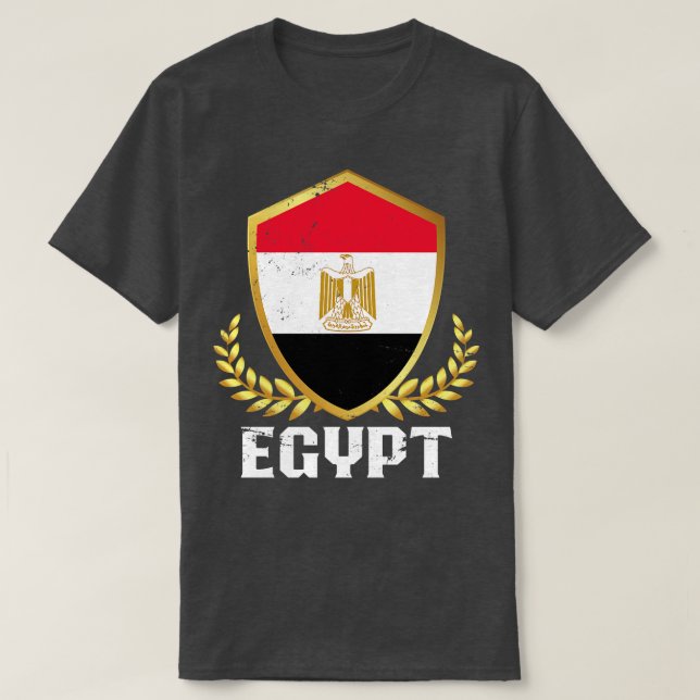 Camiseta Orgullosa bandera egipcia de regalo Egipto (Diseño del anverso)