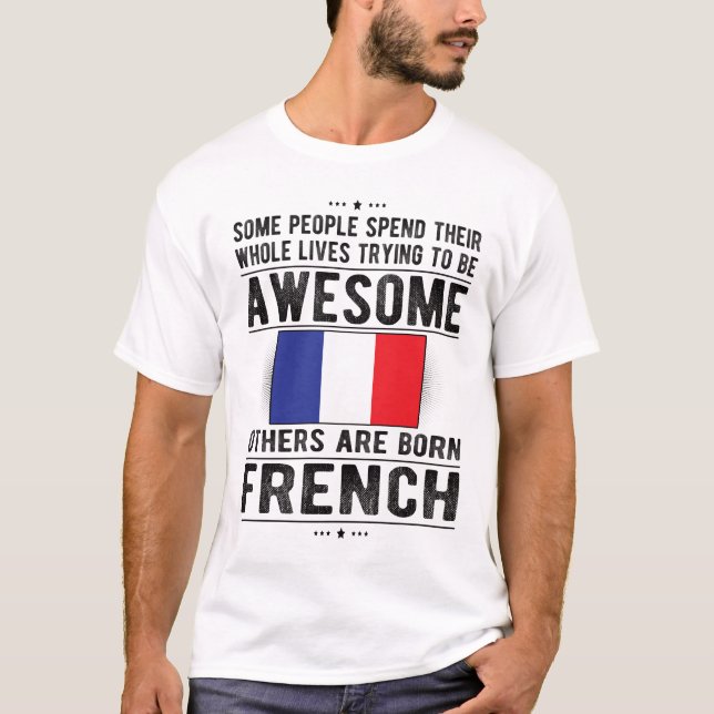 Camiseta Orgullosa bandera francesa, Francia, patrimonio de (Anverso)