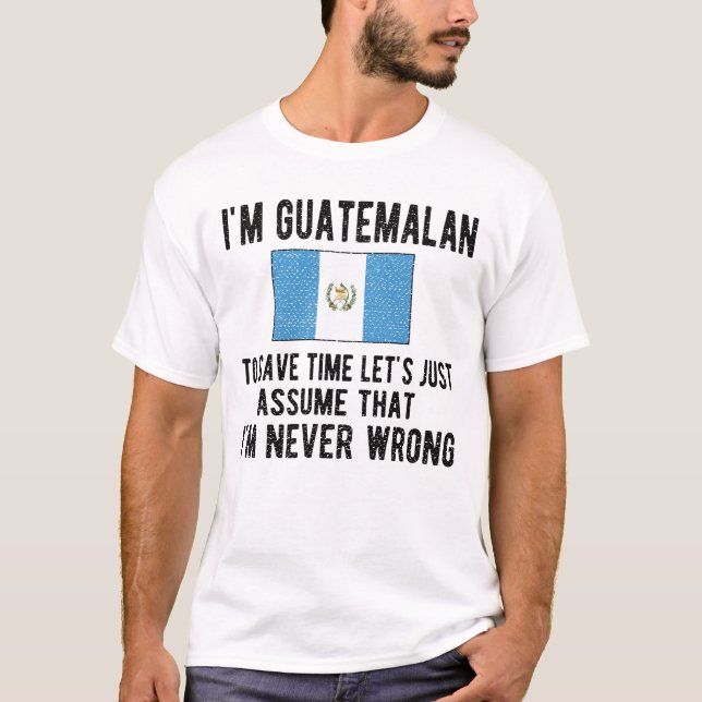 Camiseta Orgullosa bandera guatemalteca, Guatemala, raíz de (Anverso)