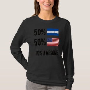 Camiseta Orgullosa Bandera Hondureña Estadounidense Hondura